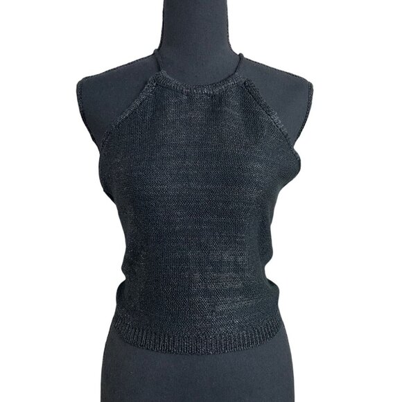 Wild Fable Junior Black Knit Halter Top With Crisscross Back Straps Size Small - Picture 7 of 11
